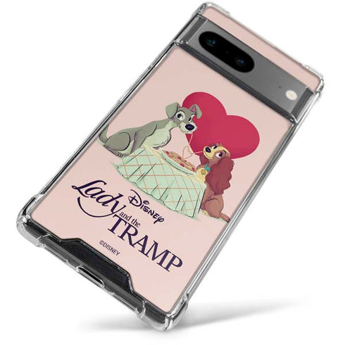 Disney Lady & The Tramp Spaghetti Dinner Google Pixel 7a Clear Case